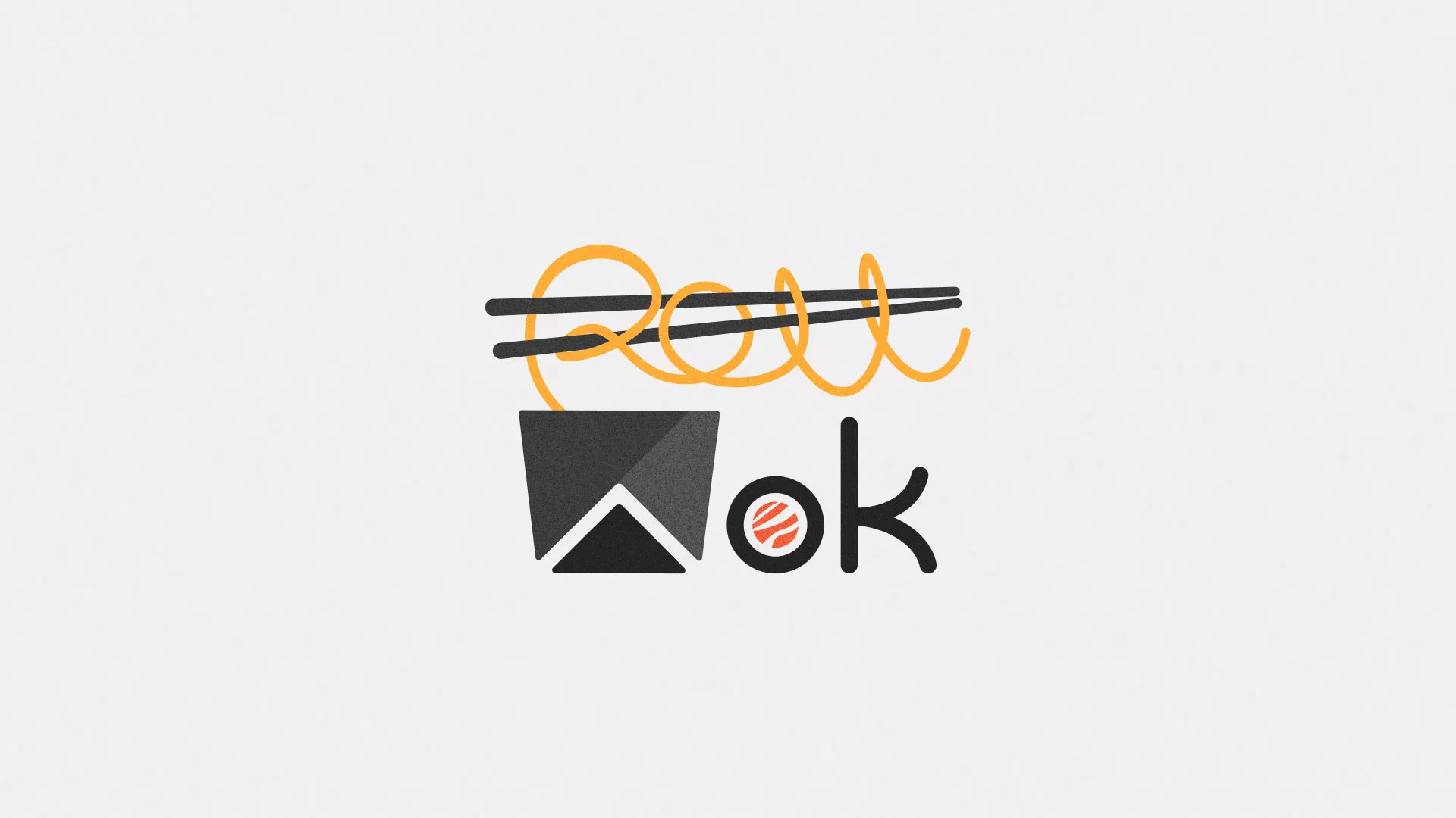 Разработка логотипа суши-бара «Roll Wok Club»